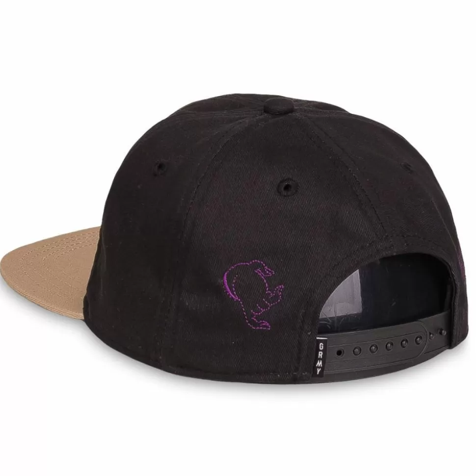 Head Wear*Grimey "Lust Mantra" Curved Visor Cap - Black - Fall 22