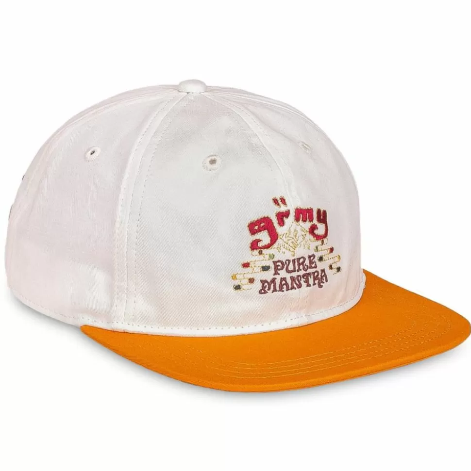 Head Wear*Grimey "Lust Mantra" Curved Visor Cap - White - Fall 22