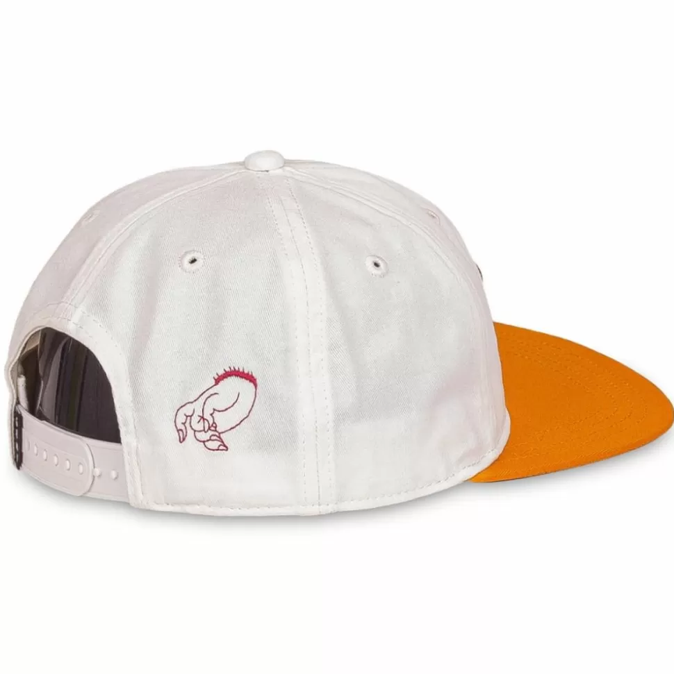 Head Wear*Grimey "Lust Mantra" Curved Visor Cap - White - Fall 22