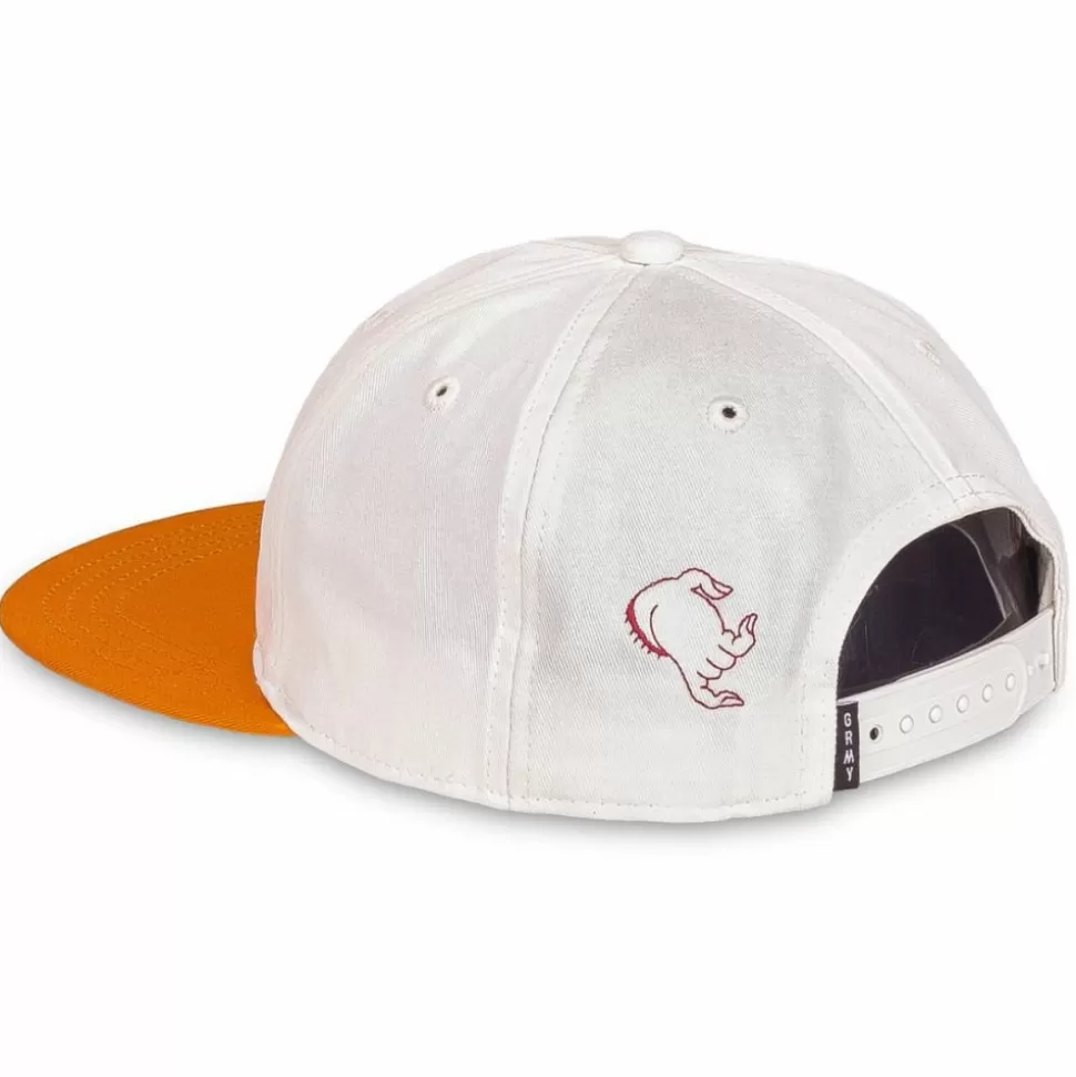 Head Wear*Grimey "Lust Mantra" Curved Visor Cap - White - Fall 22