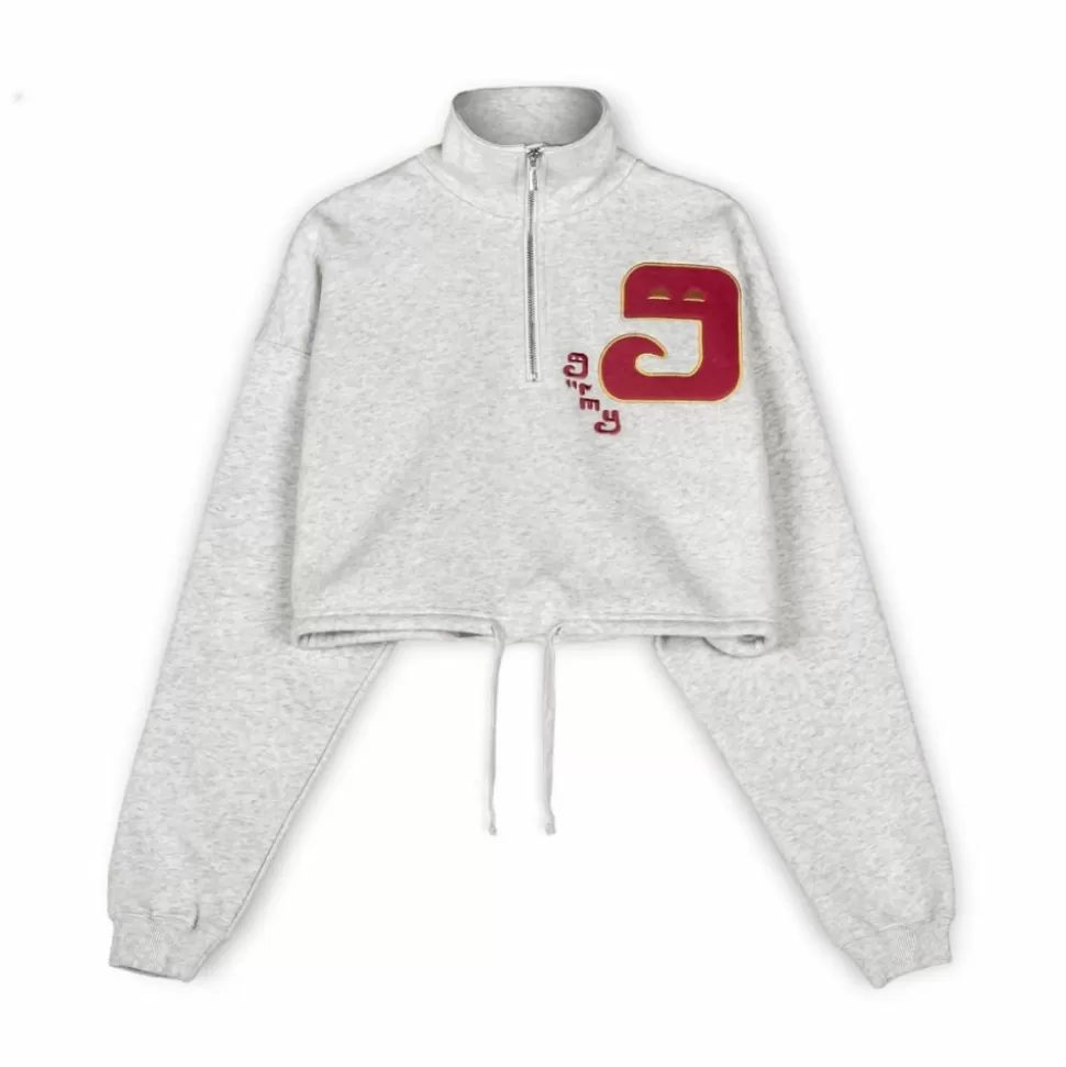 Sweatshirts*Grimey "Lust Mantra" High Neck Crop Top - Sport Grey - Fall 22