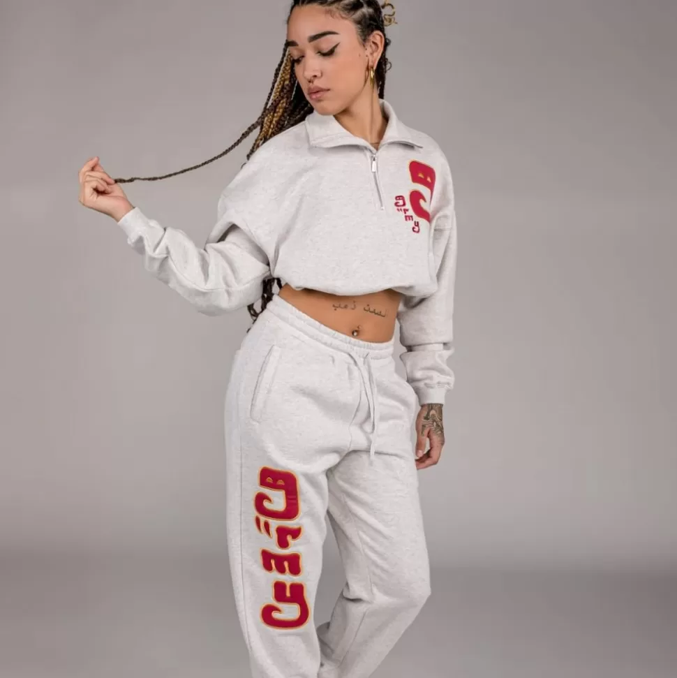 Sweatshirts*Grimey "Lust Mantra" High Neck Crop Top - Sport Grey - Fall 22