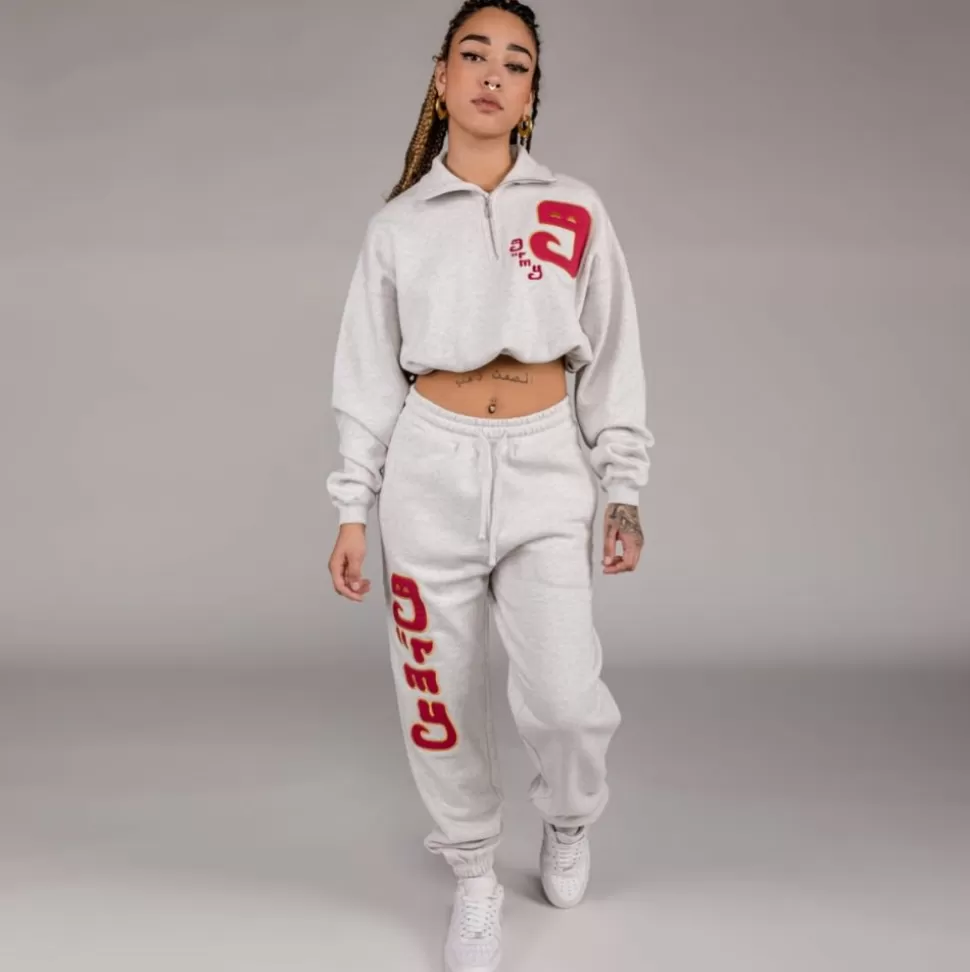 Sweatshirts*Grimey "Lust Mantra" High Neck Crop Top - Sport Grey - Fall 22