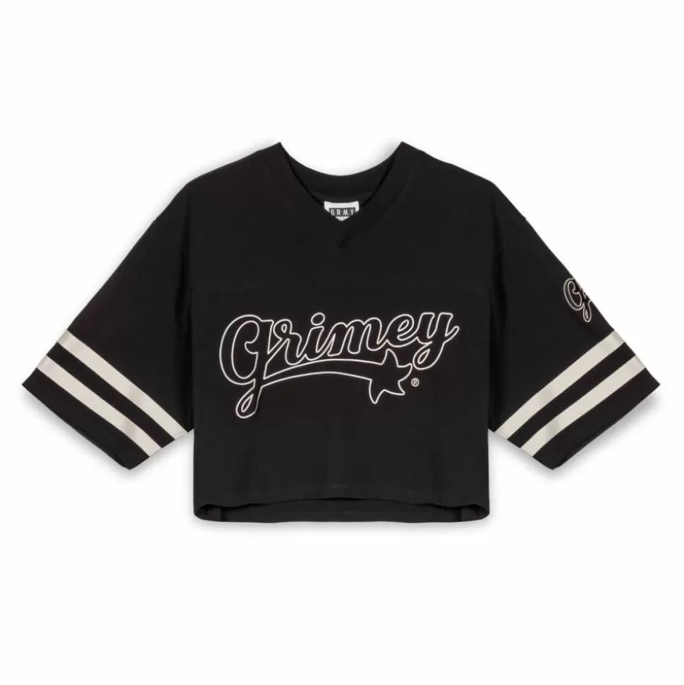 Tees & Tops*Grimey Madrid Girl Crop Football Jersey - Black - Fw23