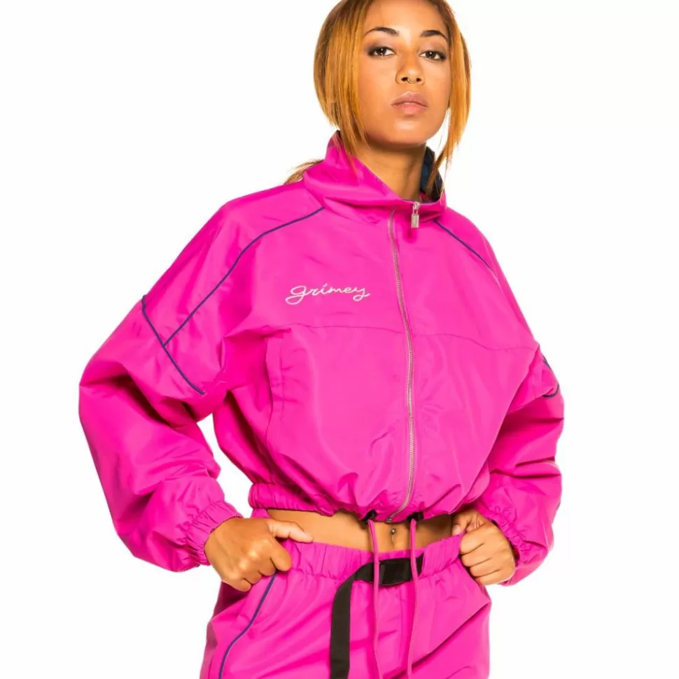 Coats*Grimey "Martinica Fact" Girl Track Jacket - Fuchsia - Fall 21