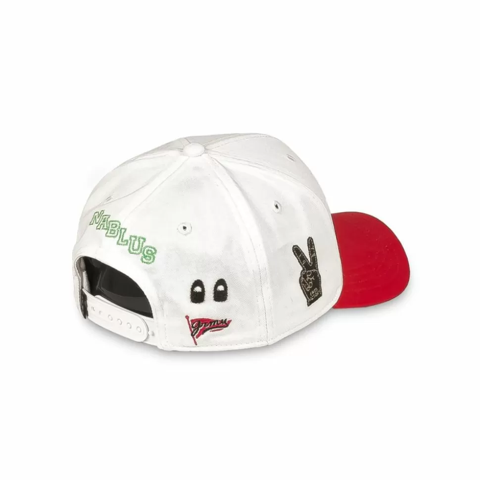 Head Wear*Grimey Nablus Bicolor Curved Visor Snapback Cap - White - Fw23