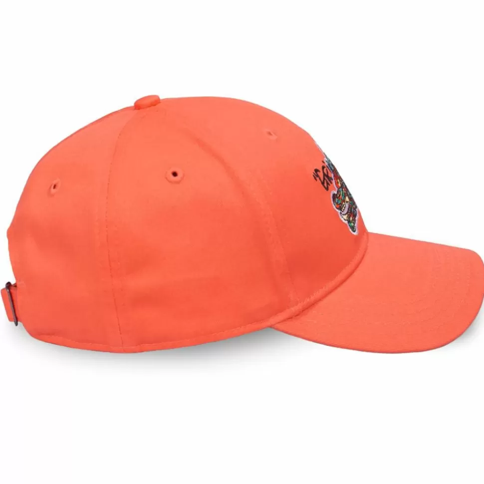 Head Wear*Grimey "Nine Winds" Curved Visor Cap - Coral - Spring 22
