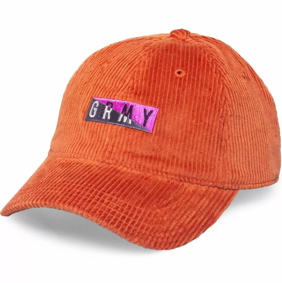 Head Wear*Grimey Nite Marauder Corduroy Curved Visor Cap Fw20 Brick