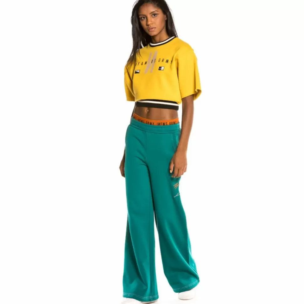 Tees & Tops*Grimey Nite Marauder Fleece Girl Crop Top Fw20 Mustard