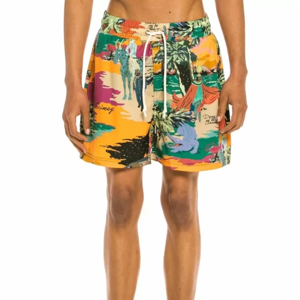 Swimwear*Grimey "Ocean Gateways" Swimming Shorts - Yellow - Summer 22