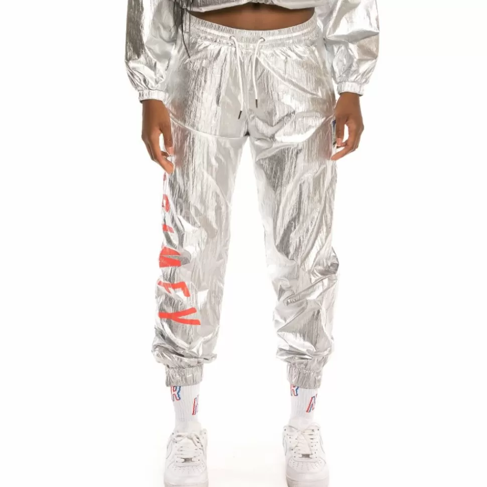 Pants & Leggins*Grimey Planete Noir Girl Track Pants Fw19 Silver