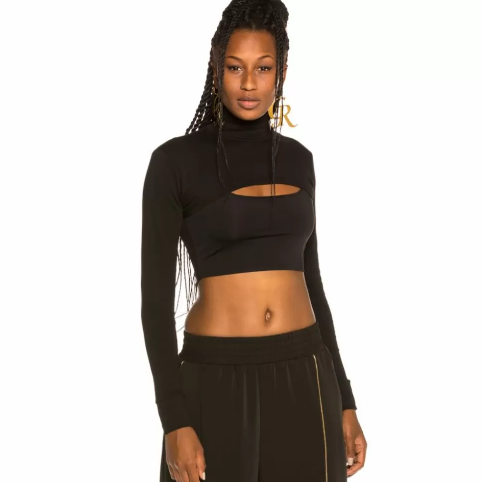 Tees & Tops*Grimey Sighting In Vostok Girl Long Sleeve Crop Top Fw19 Black