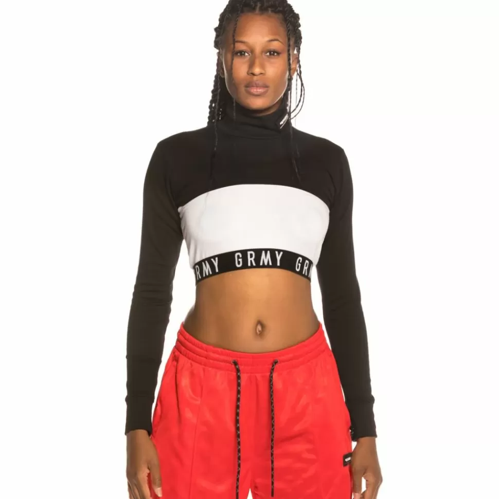 Tees & Tops*Grimey Sighting In Vostok Girl Long Sleeve Crop Top Fw19 Black