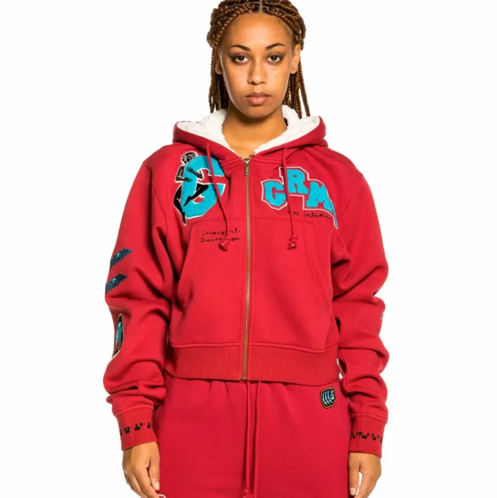 Sweatshirts*Grimey "Singgang Junction" Girl Zipper Hoodie - Red - Fall 21