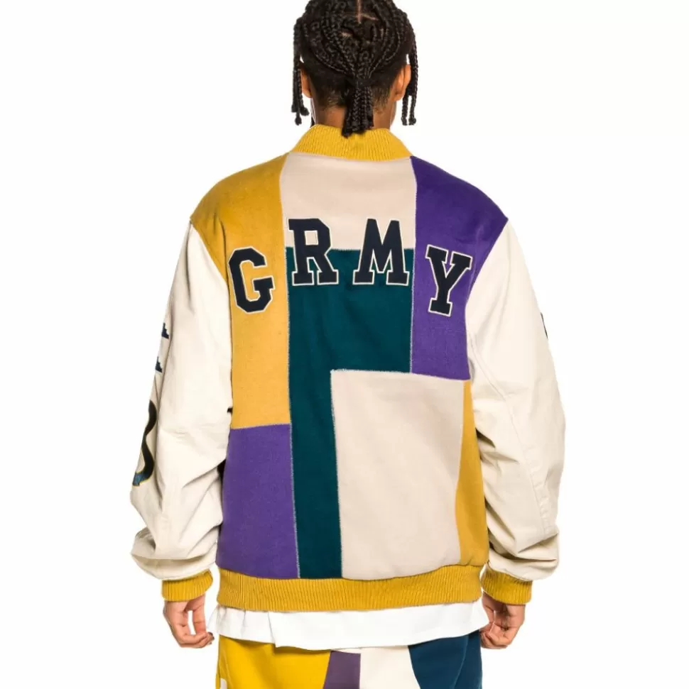 Jackets*Grimey "Singgang Junction" Wool Baseball Jacket - Navy - Fall 21