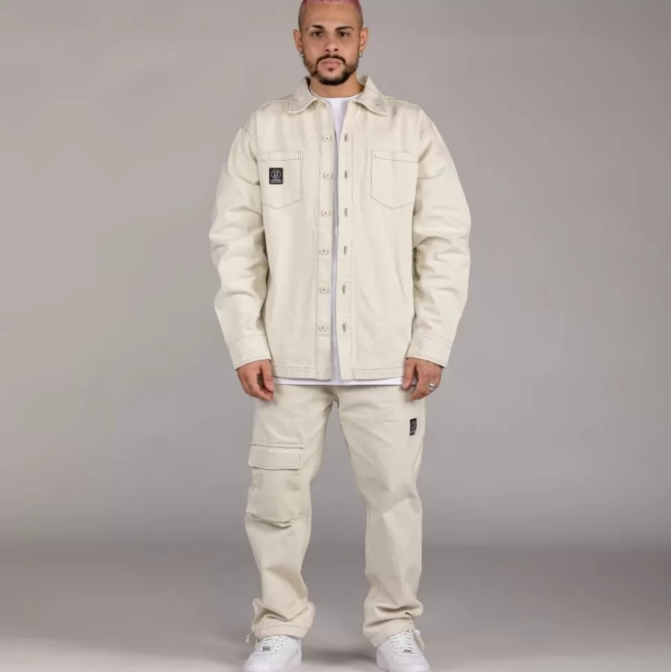 Shirts*Grimey "Snow Fox" Canvas Long Sleeve Shirt - White - Winter 22