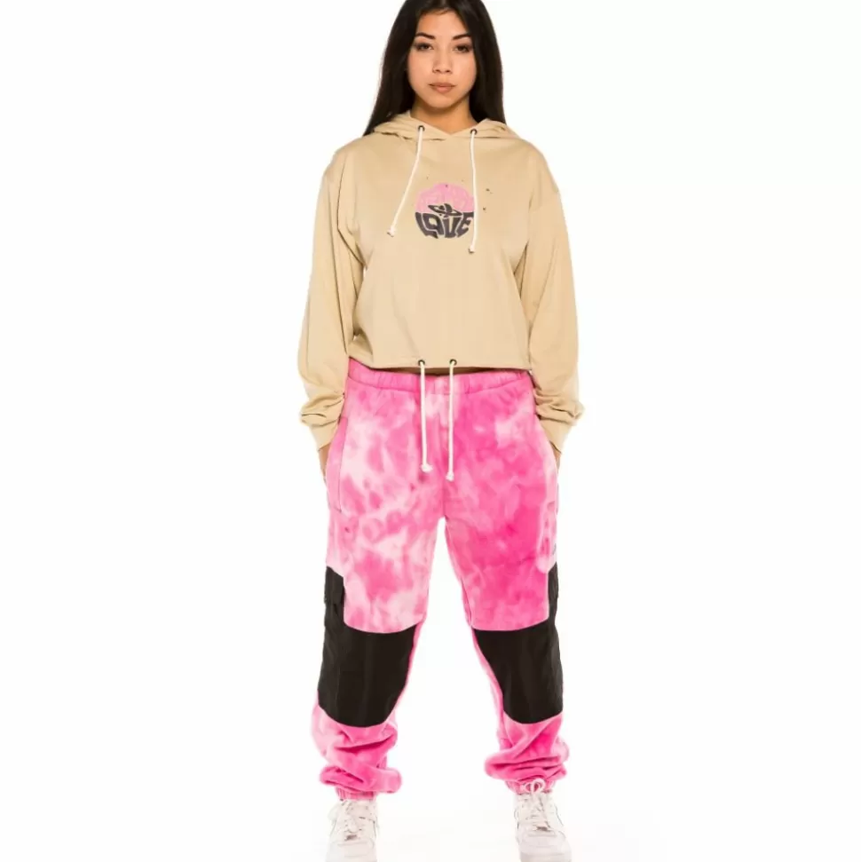 Tees & Tops*Grimey "Space Lady" Long Sleeve Hodded Shirt - Sand - Winter 21