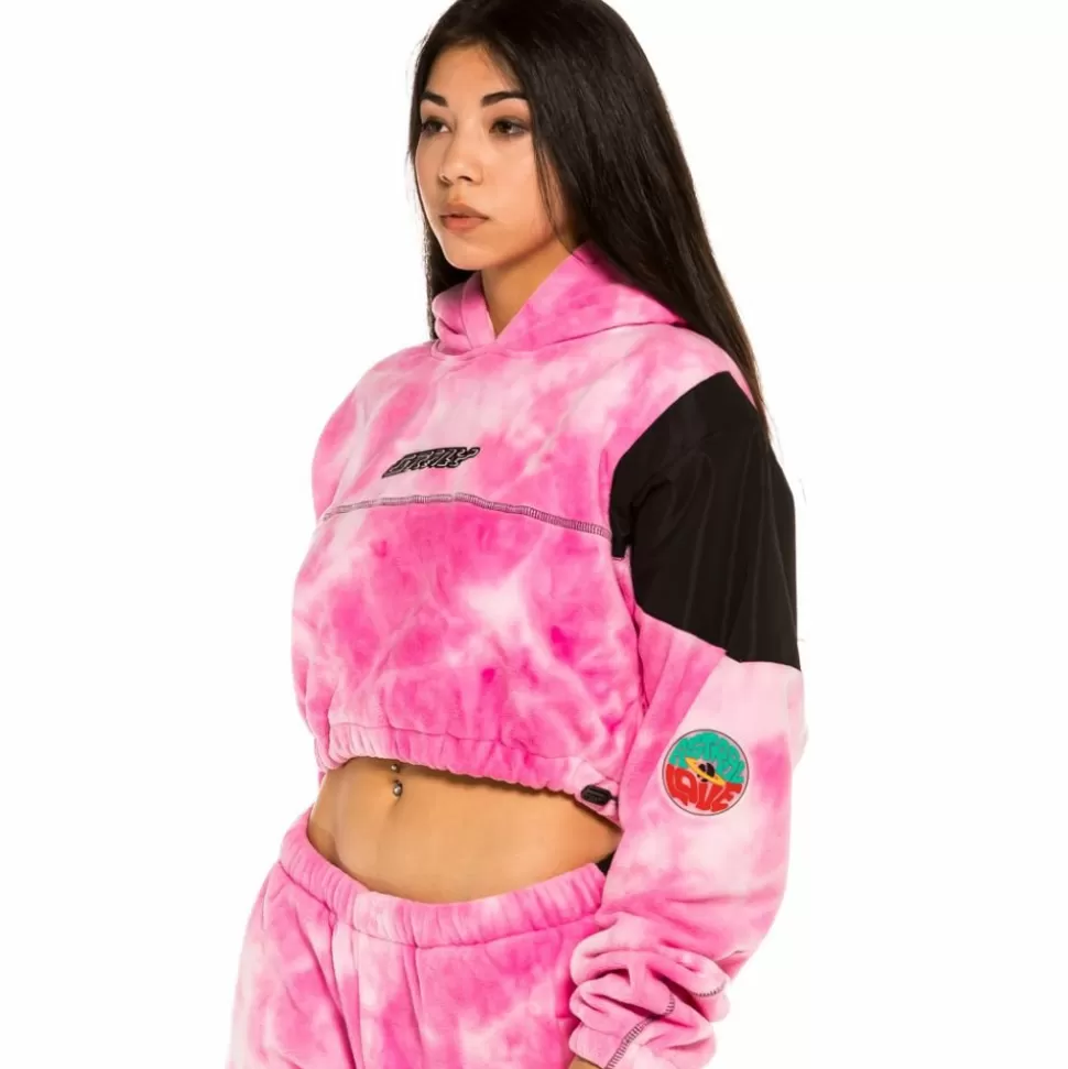 Sweatshirts*Grimey "Space Lady" Polar Fleece Hoodie - Bleached Pink - Fall 21