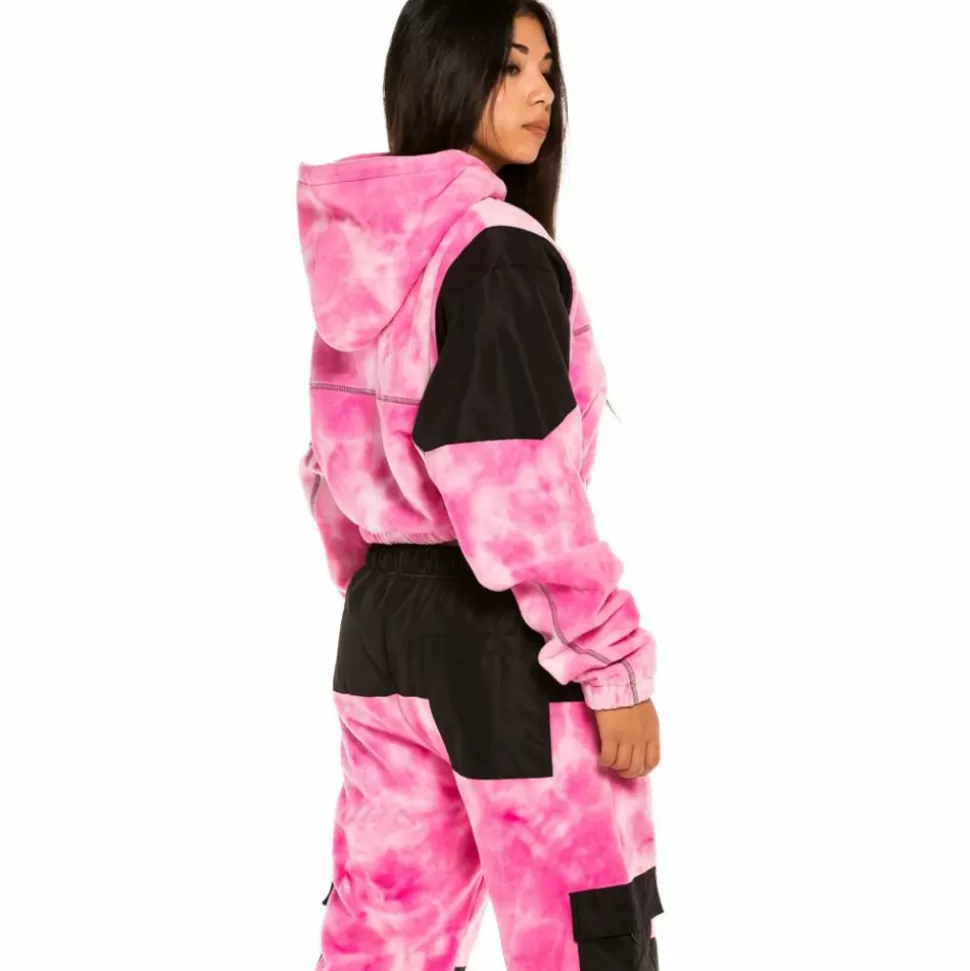 Sweatshirts*Grimey "Space Lady" Polar Fleece Hoodie - Bleached Pink - Fall 21