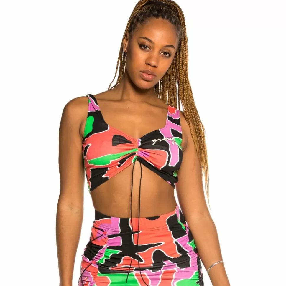 Tees & Tops*Grimey Strange Fruit All Over Print Girl Bra Top Multicolor - Spring 21
