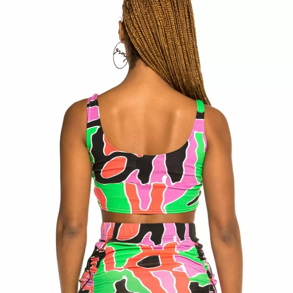 Tees & Tops*Grimey Strange Fruit All Over Print Girl Bra Top Multicolor - Spring 21
