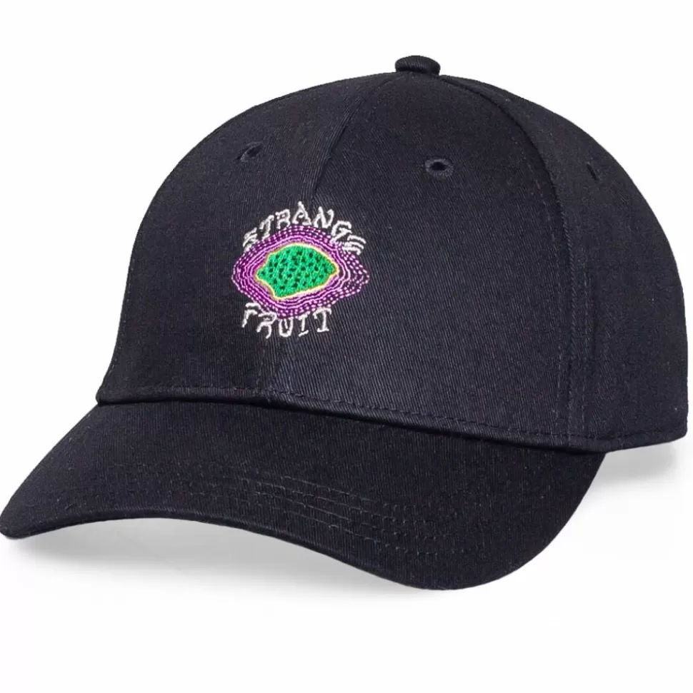 Head Wear*Grimey "Strange Fruit" Curved Visor Cap Black - Spring 21