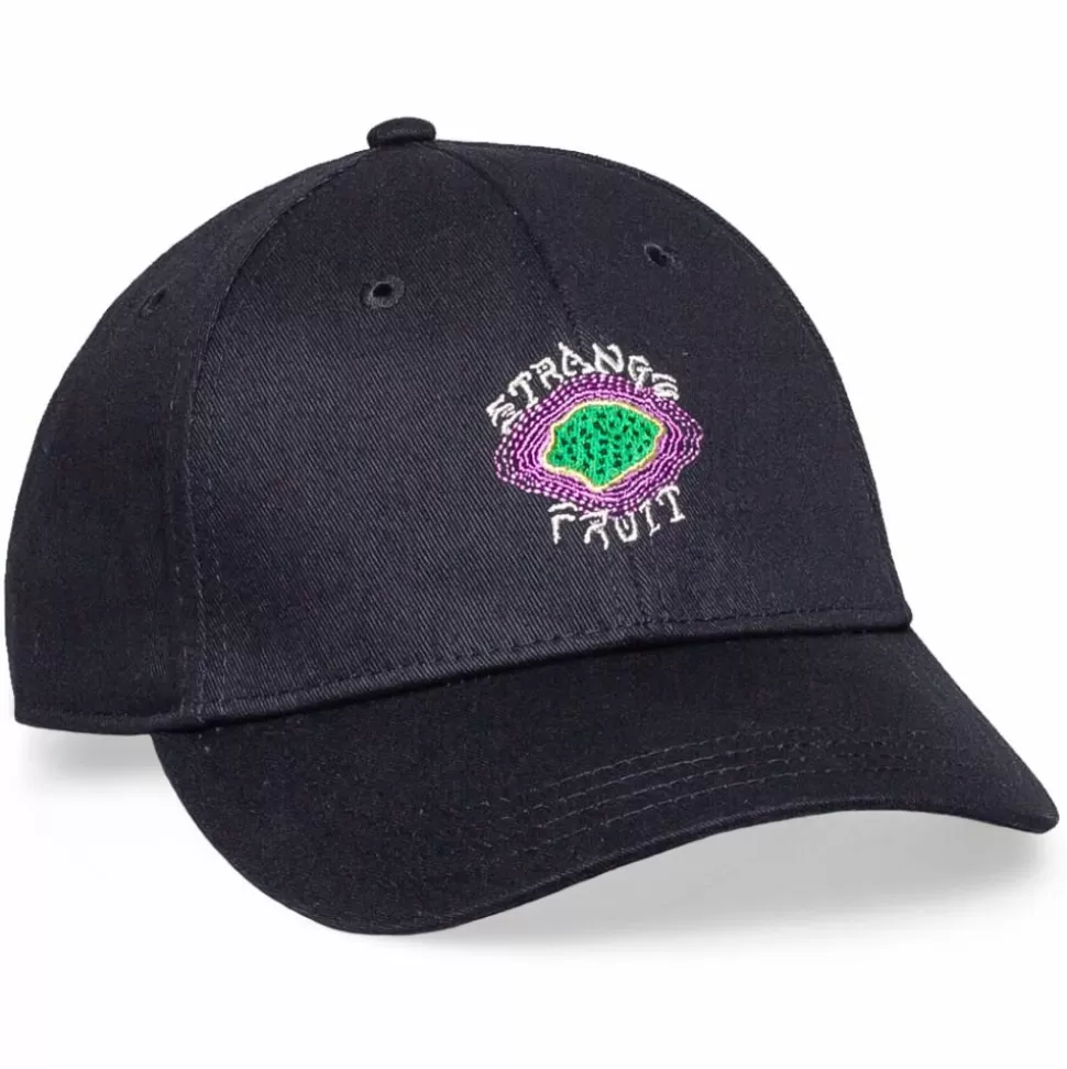 Head Wear*Grimey "Strange Fruit" Curved Visor Cap Black - Spring 21