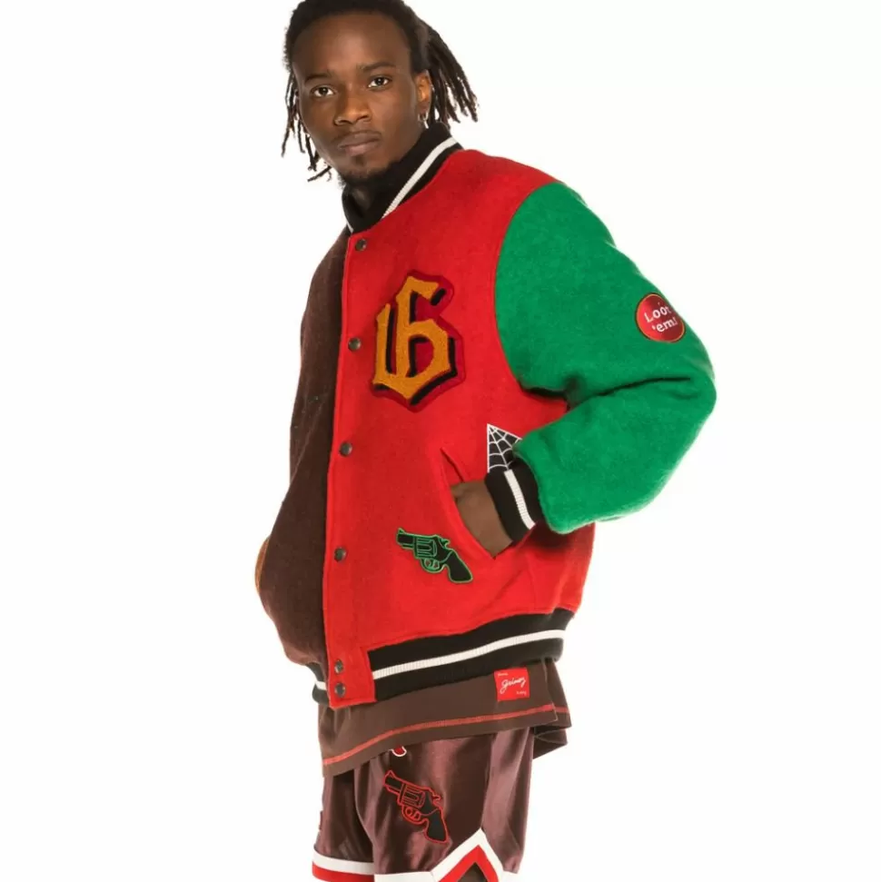 Jackets*Grimey "The Loot" Wool Baseball Jacket Multicolor - Spring 21