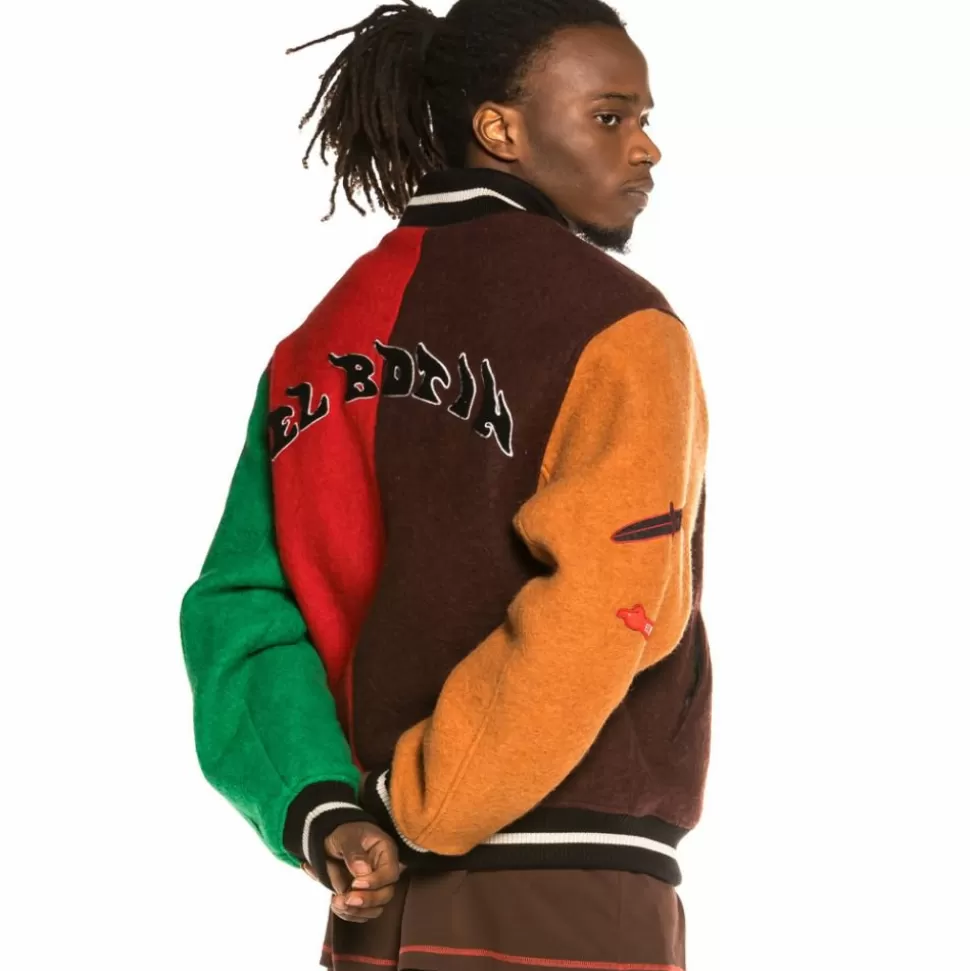 Jackets*Grimey "The Loot" Wool Baseball Jacket Multicolor - Spring 21