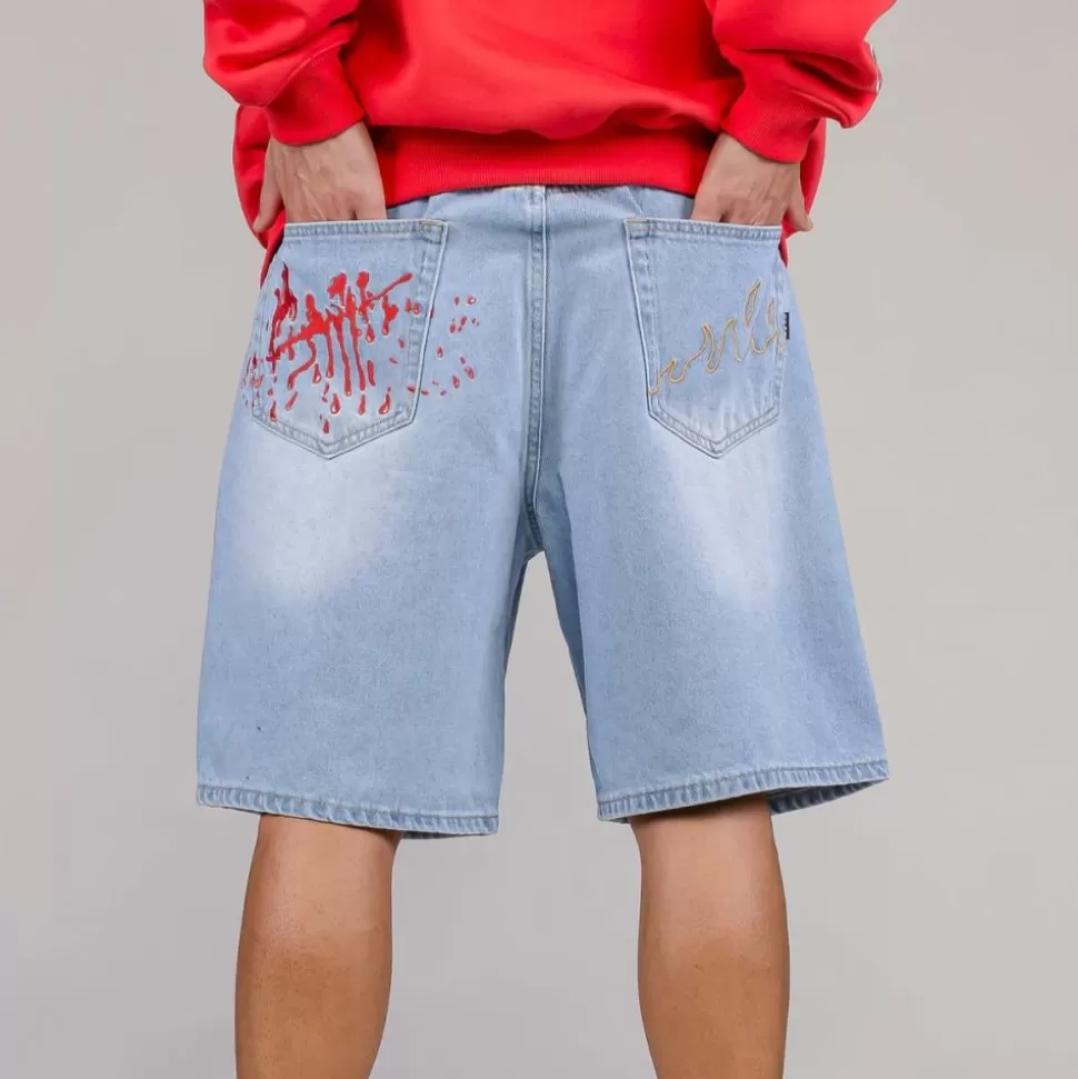Shorts*Grimey The Toughest Shorts - Washed Light Blue - Spring 23
