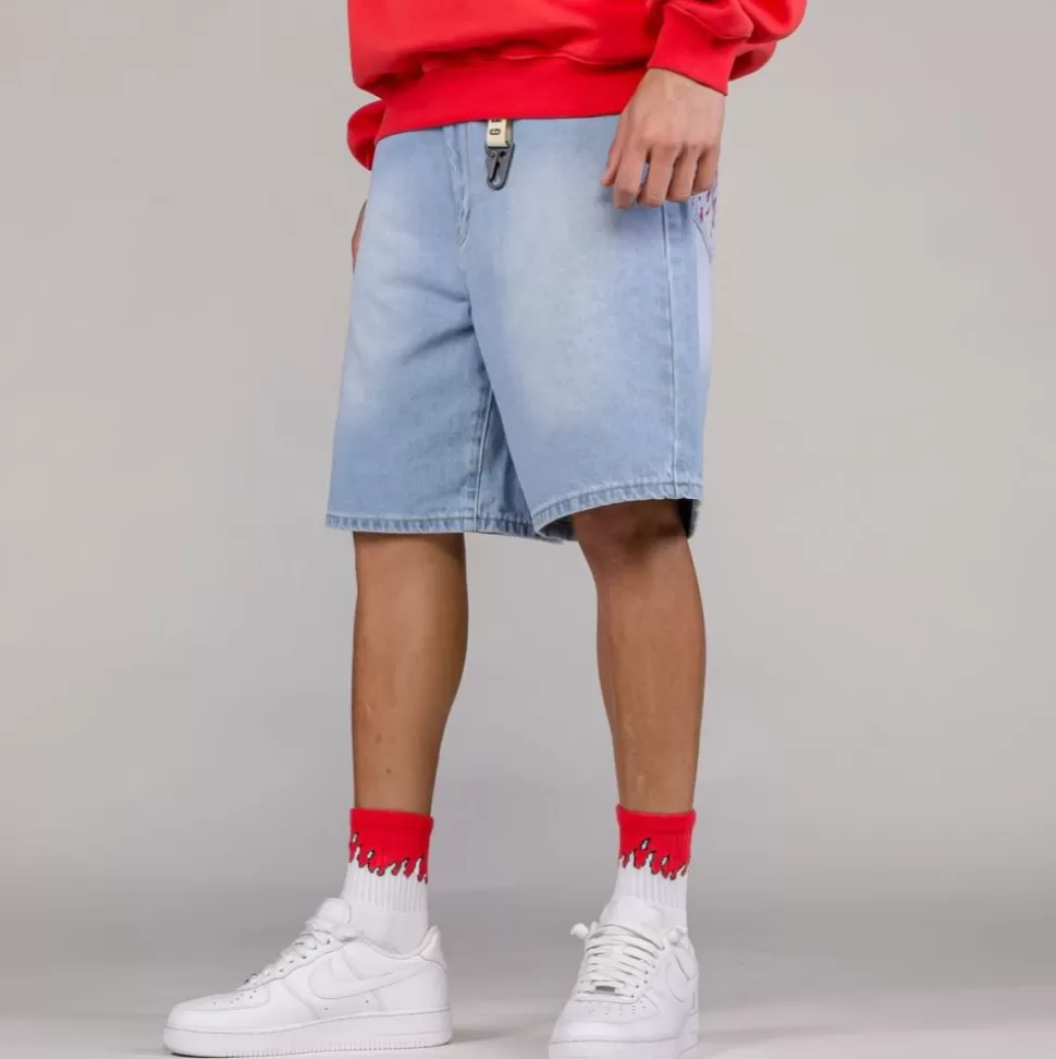 Shorts*Grimey The Toughest Shorts - Washed Light Blue - Spring 23