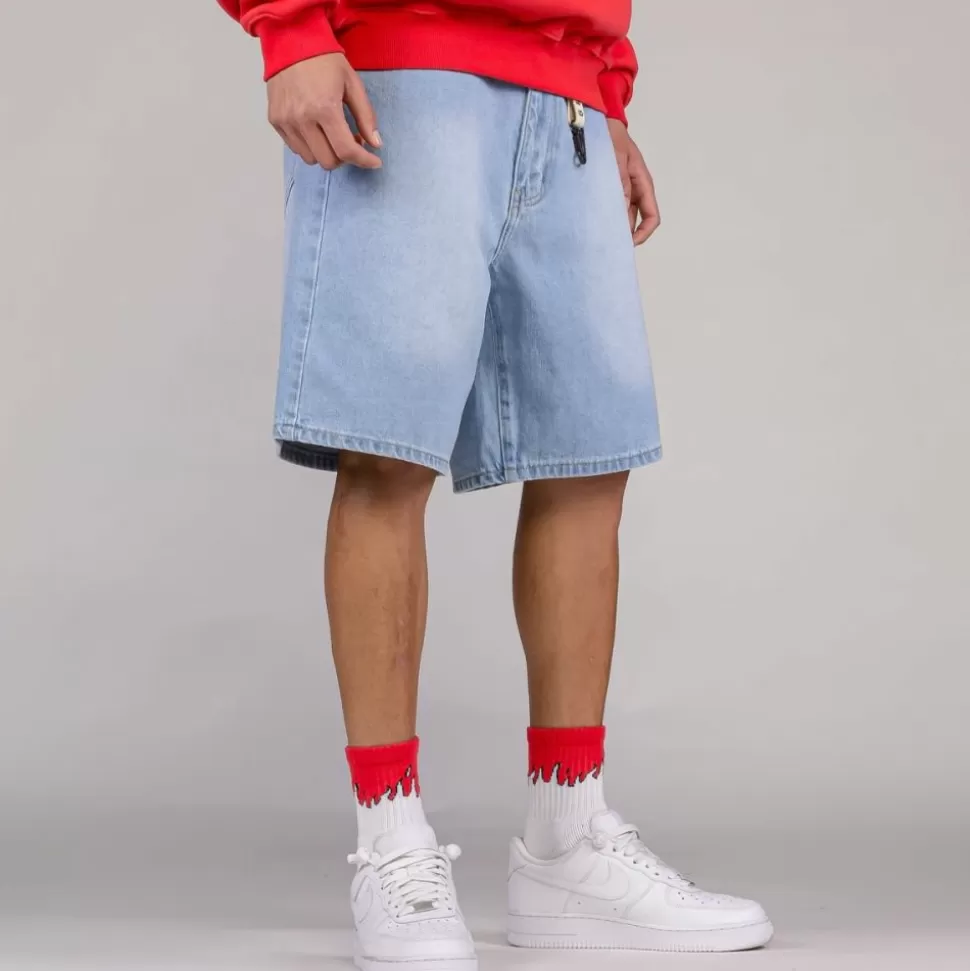 Shorts*Grimey The Toughest Shorts - Washed Light Blue - Spring 23