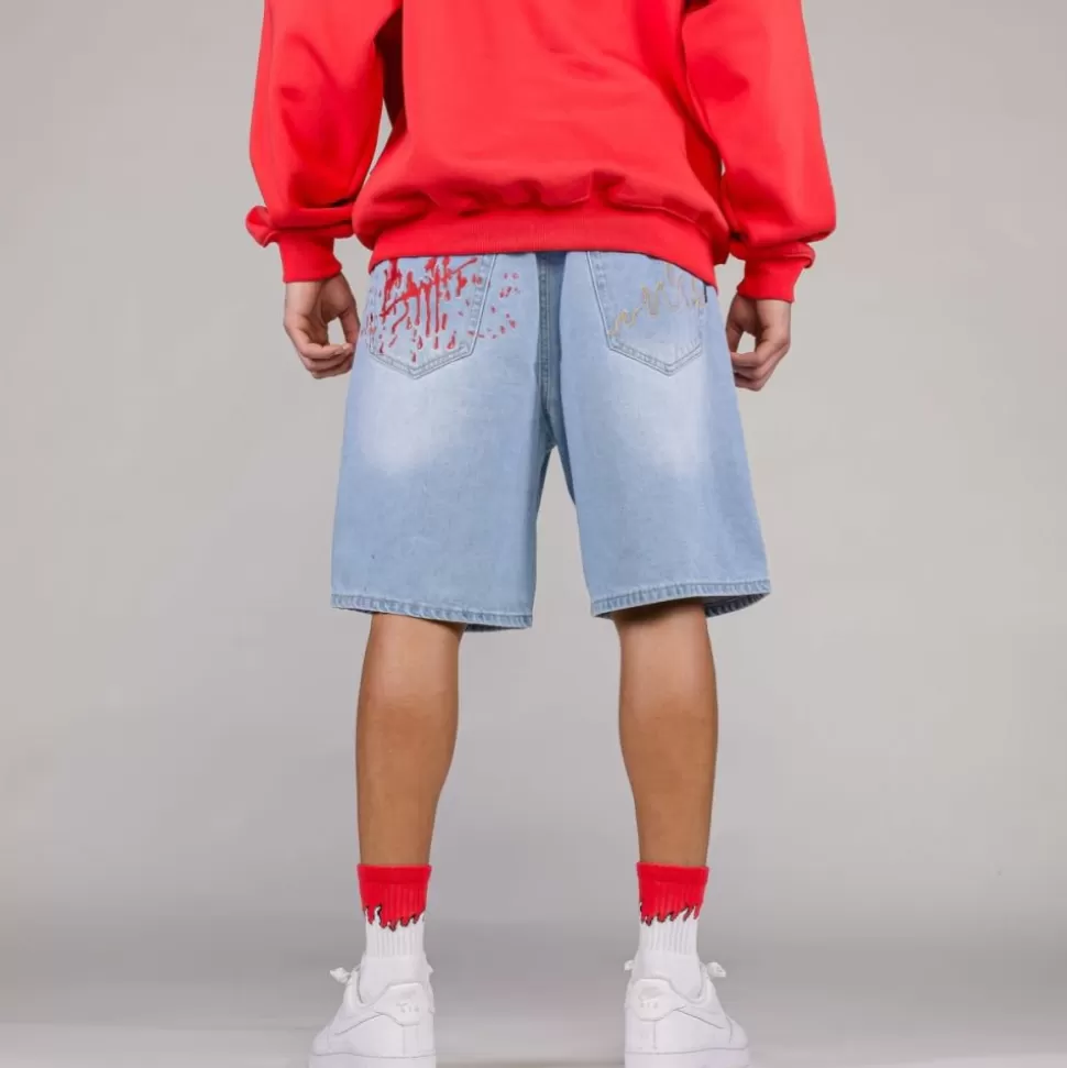 Shorts*Grimey The Toughest Shorts - Washed Light Blue - Spring 23