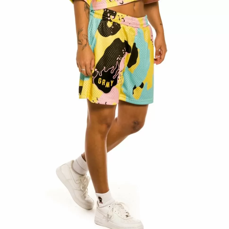 Pants & Leggins*Grimey "Trespass All Over Print" Girl Mesh Short - Camo - Summer 22