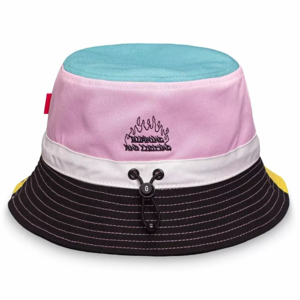 Head Wear*Grimey "Trespass Multicolor" Bucket - White - Summer 22