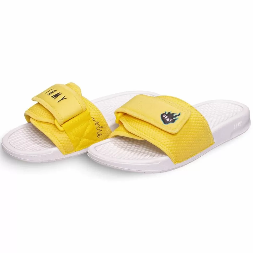 Misc*Grimey "Trespass" Slides - Yellow - Summer 22