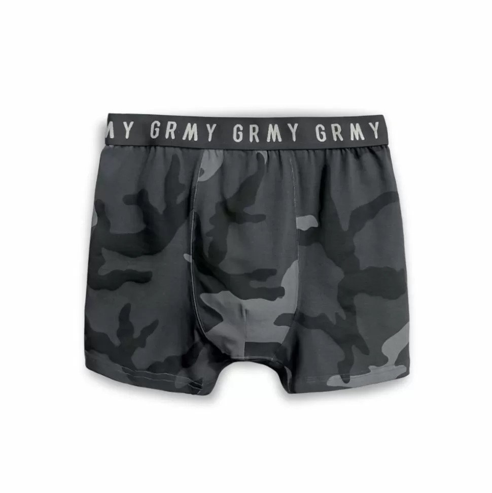 Misc*Grimey Tusker Temple All Over Print Boxer Shorts - Black - Fw23