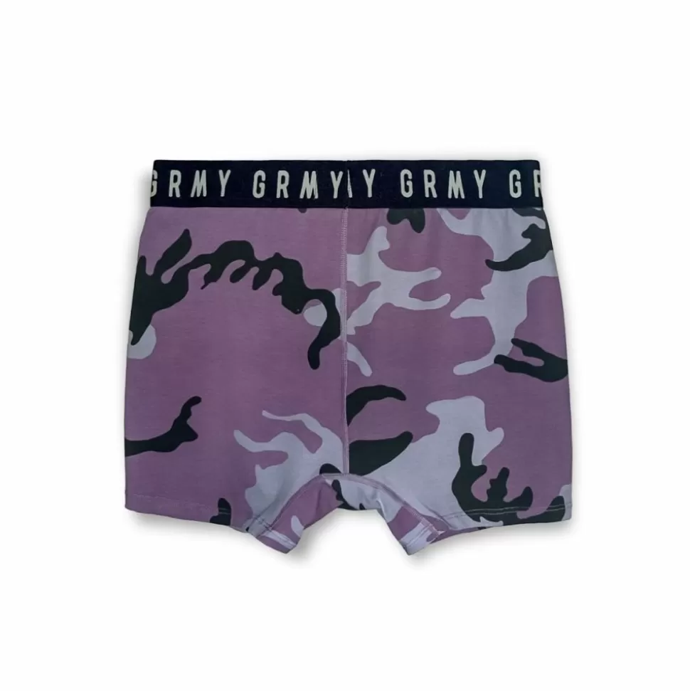 Misc*Grimey Tusker Temple All Over Print Boxer Shorts - Purple - Fw23