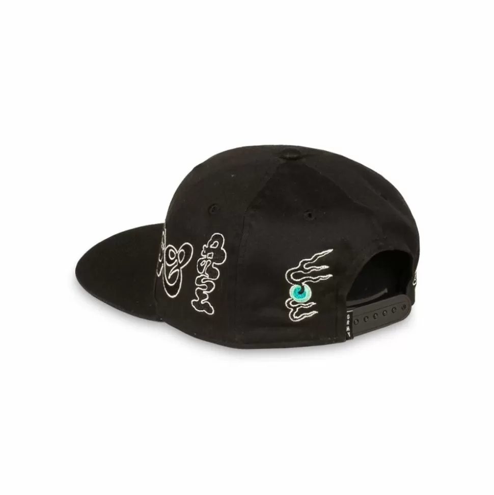 Head Wear*Grimey Tusker Temple Snapback Cap - Black - Fw23