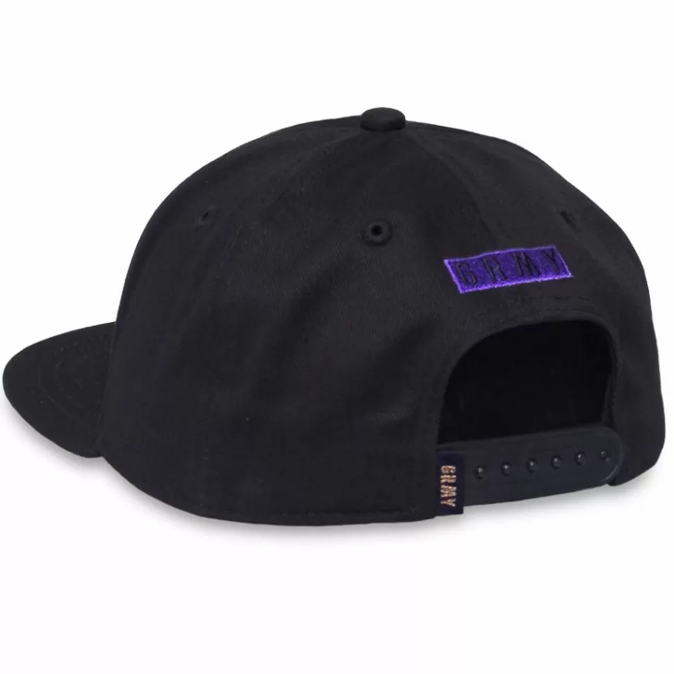 Head Wear*Grimey Ubiquity Metal Badge Pin Snapback Cap Fw20 Black