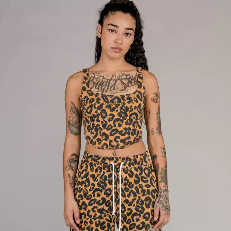 Tees & Tops*Grimey "Westbound" Girl Tank Top - Leopard - Fall 22