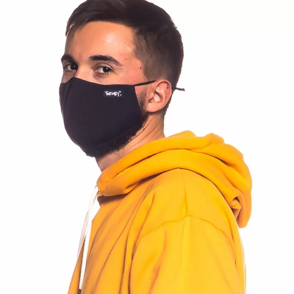 Misc*Grimey Woven Label Mask Fw20 Black