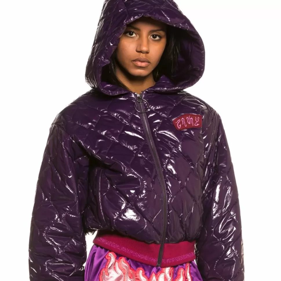 Coats*Grimey Yoga Fire Bomber Jacket Fw20 Purple