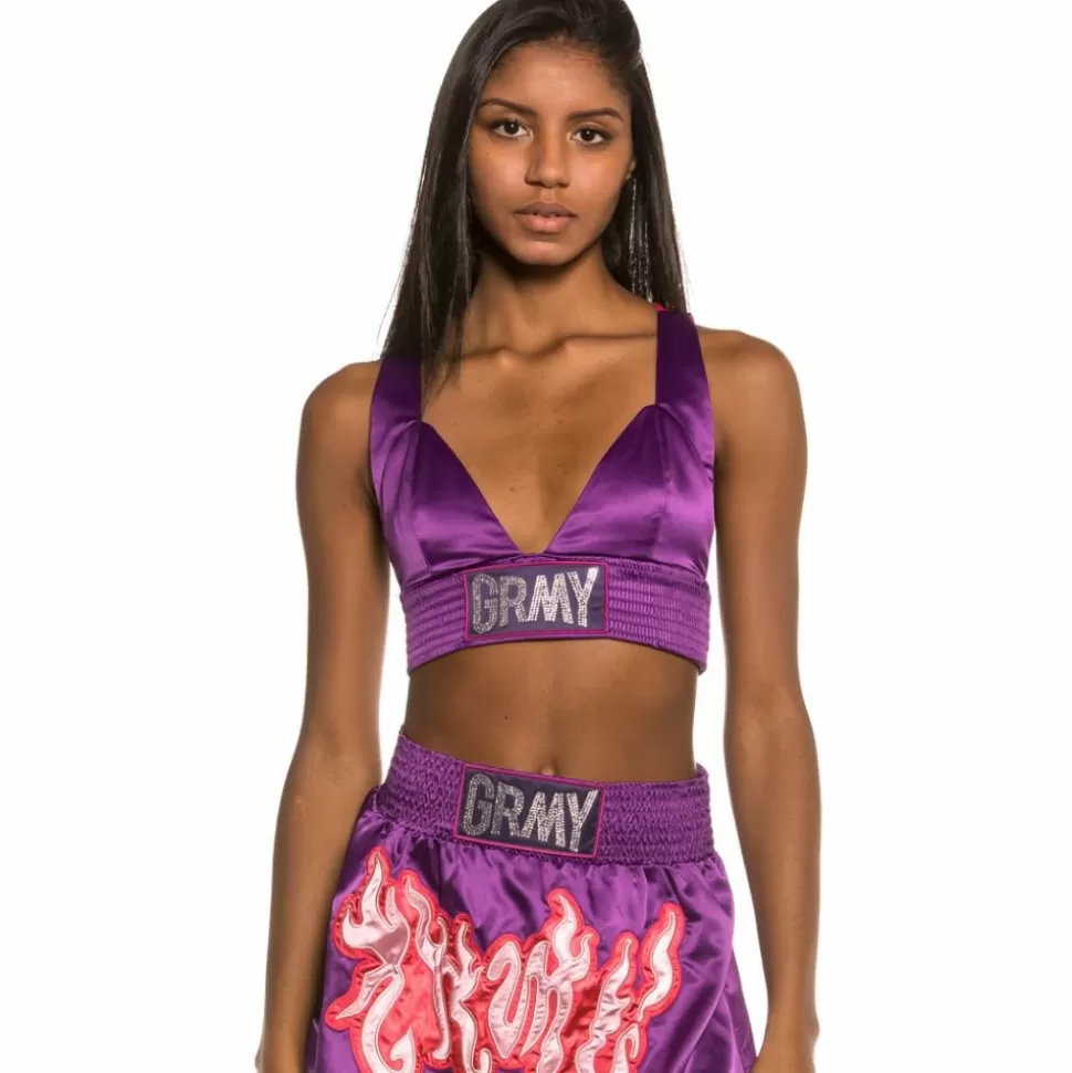 Tees & Tops*Grimey Yoga Fire Girl Top Fw20 Purple