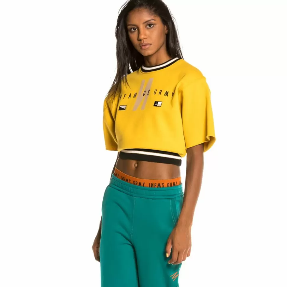 Women Outfits*Grimey Pack Crop Top + Track Pants Nite Marauder Fw20 Green/Mustard