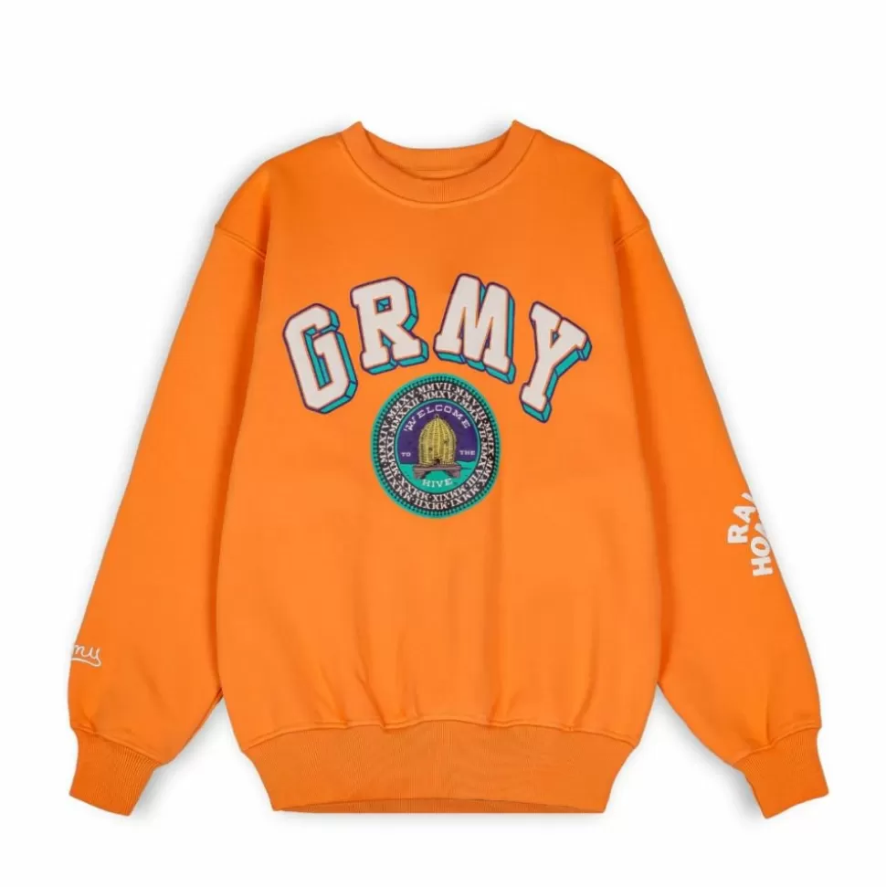 Outfits*Grimey Pack Pant + Crewneck "Hive" Heavyweight - Orange - Fall 22