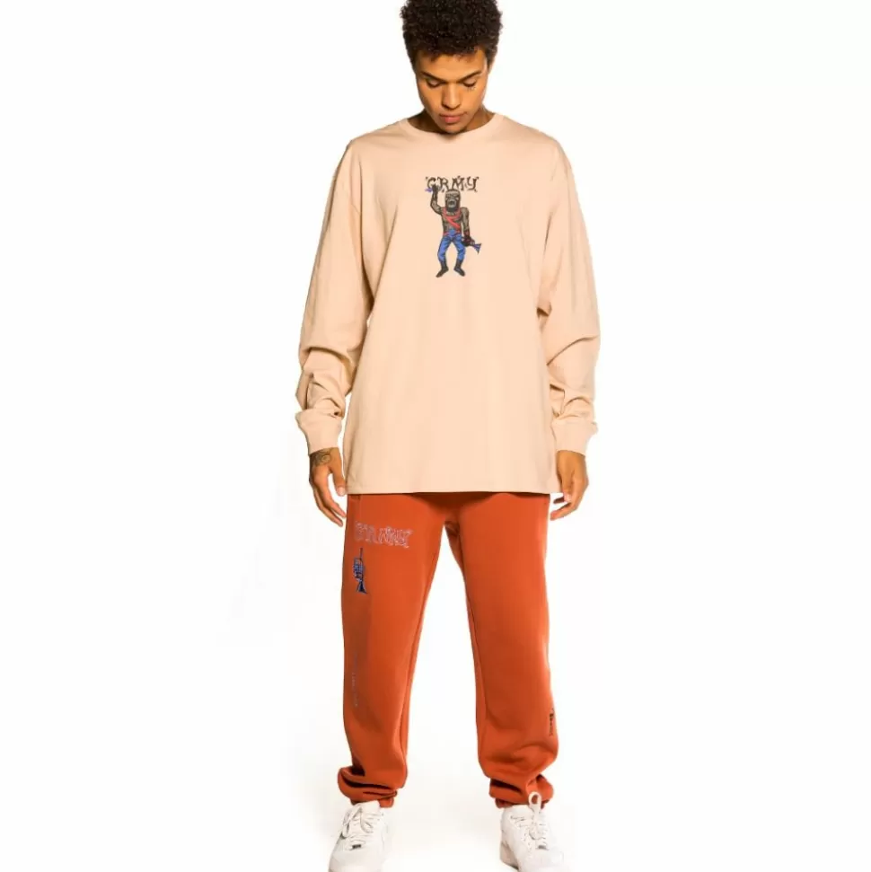 Outfits*Grimey Pack Pant + Ls Tee "Jazz Thing" - Ochre/Cream - Fall 21