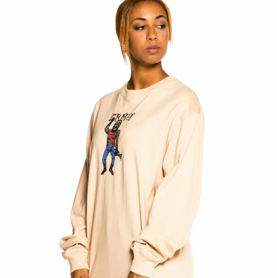 Women Outfits*Grimey Pack Pant + Ls Tee "Jazz Thing" - Ochre/Cream - Fall 21