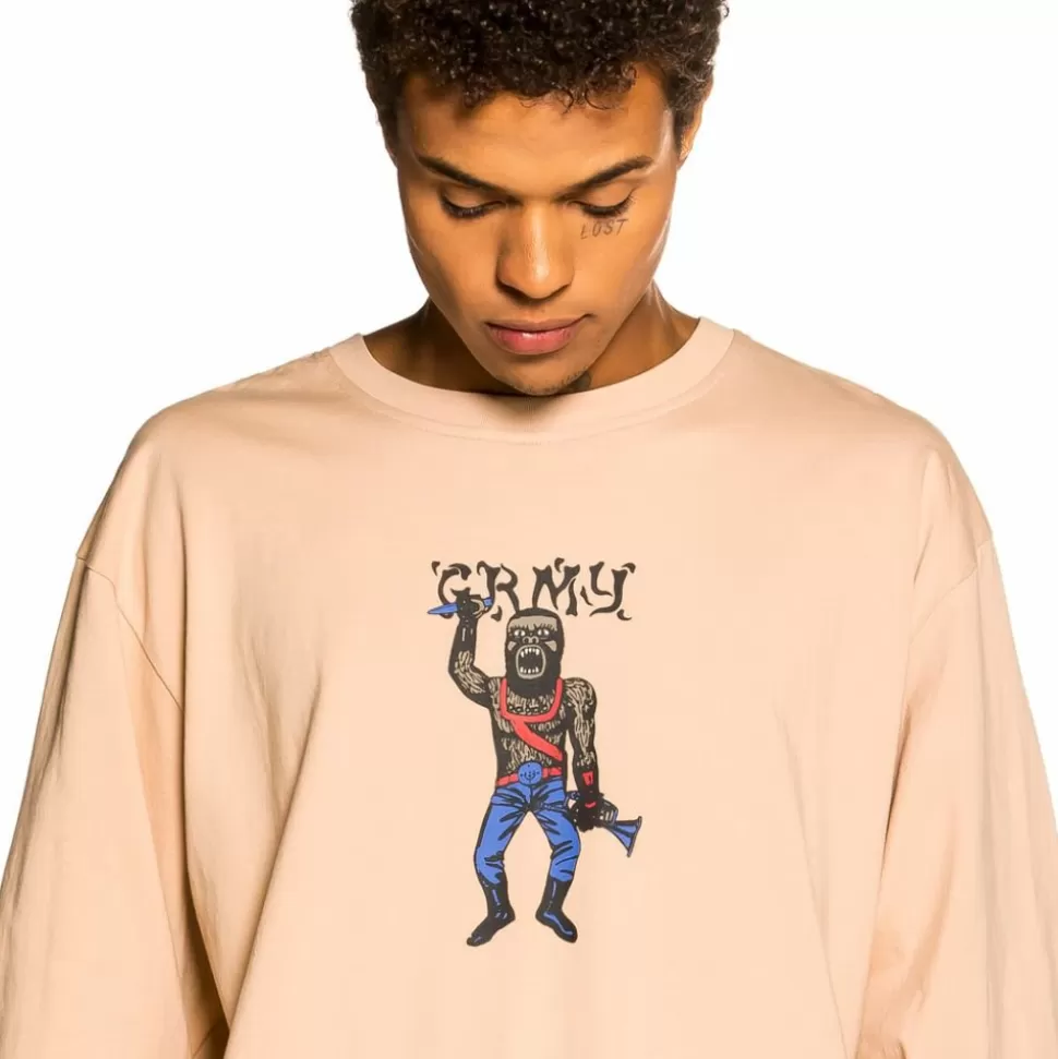 Outfits*Grimey Pack Pant + Ls Tee "Jazz Thing" - Ochre/Cream - Fall 21