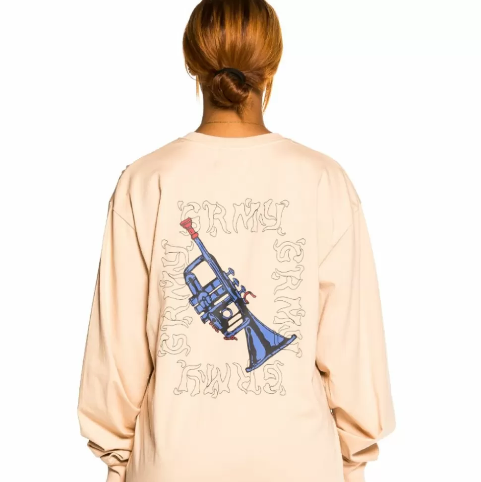 Women Outfits*Grimey Pack Pant + Ls Tee "Jazz Thing" - Ochre/Cream - Fall 21